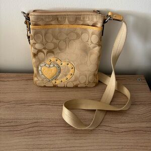 Coach Y2K heart messenger mini bag signature collection